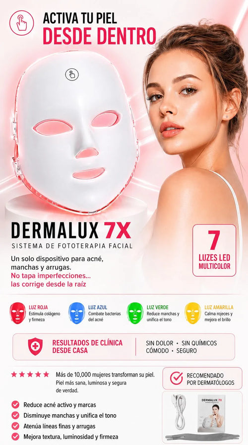 MASCARA FACIAL LED 7 COLORES PRO